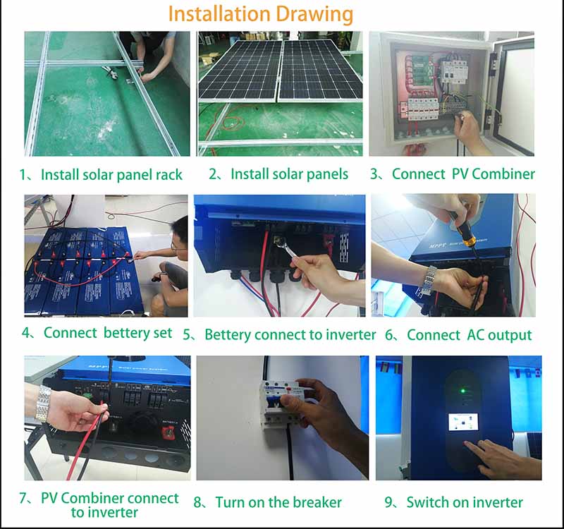 Solar Energy System 500W Hybrid Inverter 700Va