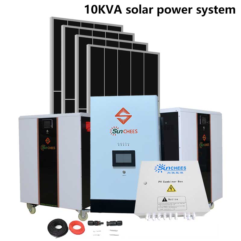10kva Solar PV System Smart Hybrid Solar Panel Kit For Home