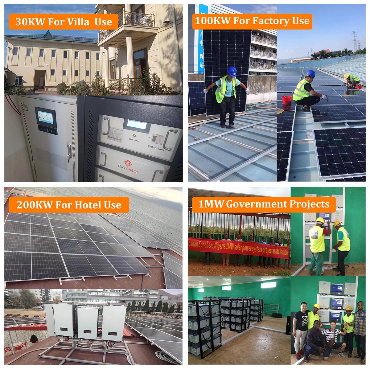 30kw 50kw 100kw solar system